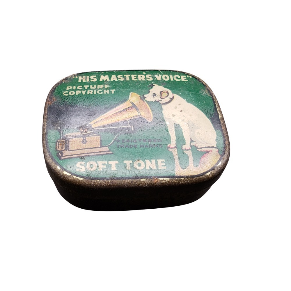 Vintage 1930s HMV His Master's Voice Gramophone Needles Tin Nipper Dog Soft Tone
